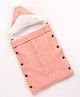 Yellow Apple Hooded Blanket Sleeping Bag With Fur - Pink
