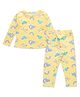 JusCubs Full Sleeves Unicorn & Dinosaur Printed Tee With Coordinating Pajama - Yellow