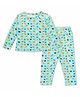 JusCubs Full Sleeves Wild Life Theme Tiger & Toucan Bird Printed Tee With Coordinating Pajama - Blue