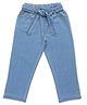 JusCubs  Denim  Solid Bow Tie Up Trouser Pant - Blue