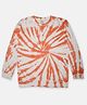Kiddopanti Full Sleeves Spiral Tie Dye Tee - Orange