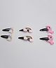 Aabacus Set Of 3 Unicorn And Rainbow Detailed  Hair Clips -  White & Pink