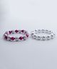 Aabacus Set Of 2 Pearls Beaded Bracelets - White & Pink