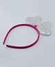 Aabacus-Sequin Bow Embellsihed Hair Band - Pink & White