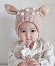 Ziory Deer Designed Tie Knot Cap - Pink-  Diameter 48-50 Cms