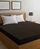 Arrabi Solid TC Cotton Blend 210 GSM Double Bed Size Mattress Protector - Brown