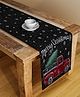 Arrabi Graphic Blended Cotton 4 SEATER Table Runner - Black