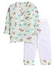 Little Clothing Unisex Full Sleeves Dragonfly Printed Tee & Pajama Set - Lemon Yellow