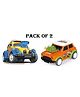 Enorme Push and Go Jumping Dancing Toy Friction Powered Car Vehicle with Jumping Bonnet For Kids - Pack of 2