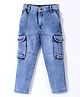 Noddy Cut & Sew With Side Detailed Button Down Jeans - Khaki & Light Blue