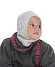 BHARATASYA 100% Cotton Knitted Ribbed Balaclava Cap - Grey