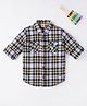 Ed-a-Mamma Cotton Full Sleeves Checks Shirt - Purple Yellow