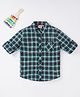 Ed-a-Mamma Cotton Full Sleeves Checks Shirt - Blue