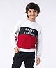 Ed-a-Mamma Sustainable Cotton Full Sleeves Text Printed Sweatshirt - Red