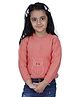JoE Hazel Full Sleeves Owl Detailed Sweater - Coral Pink