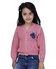 JoE Hazel Fill Sleeves Flower Detailed Simmar Cardi Sweater - Pink