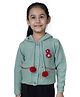 JoE Hazel Full Sleeves Pom Pom Detailed Hooded Sweater - Sea Green