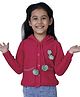 JoE Hazel Full Sleeves Pom Pom Detailed Hooded Sweater - Hot Pink