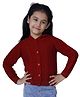 JoE Hazel Full Sleeves Woven Design Detailed Hooded Sweater - Brick Red