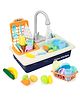Fiddlerz Kitchen Play Set With Automatic Water Cycle System Kitchen Play Sink Toys with 25 Accessories - Blue
