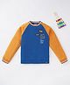 Ed-a-Mamma Sustainable Cotton Full Sleeves Colour Block Sweatshirt - Blue