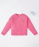 Ed-a-Mamma Sustainable Cotton Full Sleeves Text Printed Sweatshirt - Pink