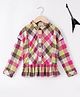 Ed-a-Mamma Cotton Woven Full Sleeves Top Viscose Check - Multicolour