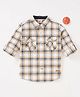 Ed-a-Mamma Sustainable Cotton Full Sleeves Checkered Shirt - Multicolor
