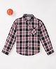 Ed-a-Mamma Cotton Sustainable Full Sleeves Checked Shirt - Red & Black