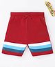 Ed-a-Mamma Cotton Sustainable Cut And Sew Panel Knee Length Shorts - Red