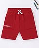 Ed-a-Mamma Sustainable Cotton  Knee Length Solid Color Shorts - Red