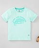 Ed-a-Mamma Sustainable Cotton Half Sleeves T-Shirt Text Print - Light Blue