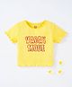 Ed-a-Mamma Sustainable Cotton Half Sleeves Vacay Printed T-Shirt - Yellow