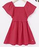 Ed-a-Mamma Short Flutter Dress Smocked Dress - Red