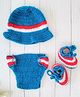 Woonie Striped Pattern Coordinating  Costume Photo Prop Set - Blue