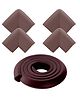 Bembika Baby Proofing Edge & Corner Guards Protector For Furniture Table Glass Corner Pack of 5 - Brown