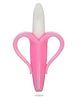 Bembika Teething Toothbrush for Babies Teether for Baby's With Ultra Soft Bristle - Banana Pink