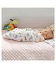 Bembika Newborn Baby Essentials Dress Set Clothing Combo Animal Print Set Of 4- Blue White