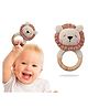 Bembika Rabbit Shape Baby Teether Toy - Brown