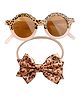 Bembika Sunglasses With Matching Headband Combo Leopard Print - Orange