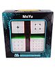 NEGOCIO Pack of 4 Speed Cube Set Stickerless Speed Cube Bundle Gift Packing Games Toy (Color May Vary)