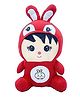 DearJoy Bunny Rabbit with Cap Doll Toy Red - Height 27 cm