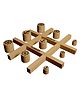CLAPJOY Tic Tac Cambio Gobblet Gobblers Wooden Board Game- Brown