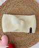 Woonie Knitted Headband With Bear Applique-Yellow