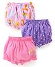 Babyhug Cotton Knit Bloomer Dots & Numbers Print Pack Of 3 - Purple & Pink