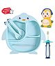 Elecart Penguin Theme Gift Hamper Pack for Toddlers with Bamboo Fiber Snack Set - Color May Vary