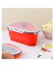 Yellow Bee Collapsible Pizza Slice Container with 5 Serving Trays- Red