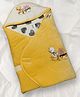 Tinycare Baby Hooded Super Fine Wrapper Duck Print - Peach