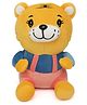 Lazy Baby Super Soft Fabric Tiger Toy for Kids Multicolour - Height 18 cm