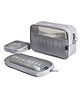NeonateCare Travel Mesh Makeup Bags Set 3 Pieces See Through Zipper Pouch Travel Cosmetic and Toiletry Organizer Bag (Pack of 3, Small Medium Large) - Grey